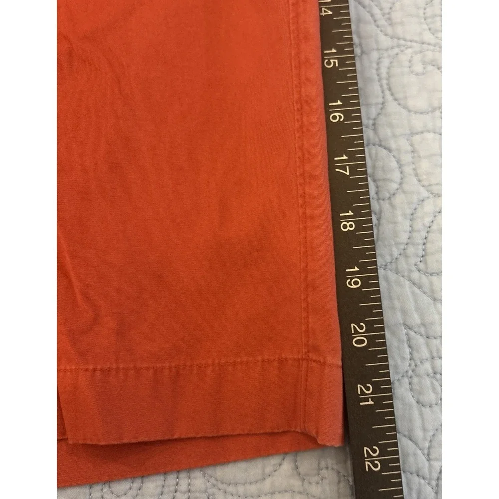J Crew Men's Size 34 Cotton Shorts Coral Red Flat Front